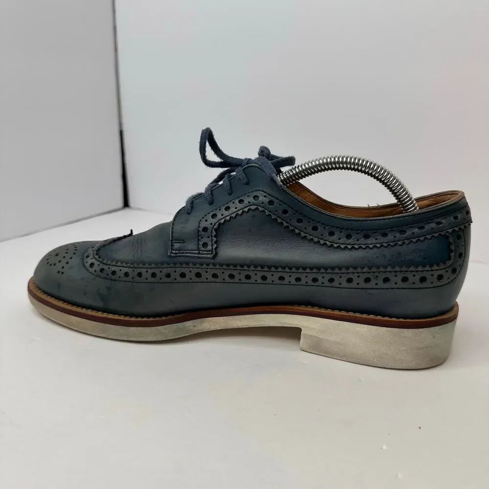 Tods Mens 7.5 SINGLE Right Only Shoe Blue Wingtip Brogue Derby Oxford Amputee
